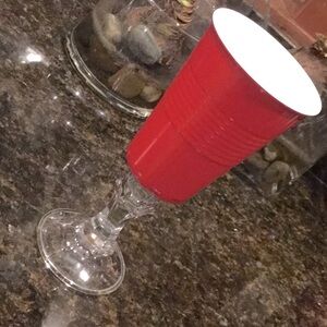 Red cup wine beer glass cowgirl chic festival farmer’s market party valentine